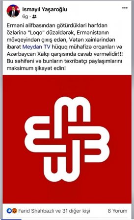 “Tovuz müharibəsində də onların simasını görmüşük, bunlar “Şeytan TV”-dir"