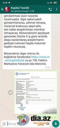 "Kapital Bank" üçün müştəri məmnuniyyəti önəm daşımır... "Kapital Bank" üçün müştəri məmnuniyyəti önəm daşımır...