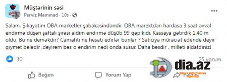 "OBA"da endirim-mendirim OYUNLARI... "OBA"da endirim-mendirim OYUNLARI...