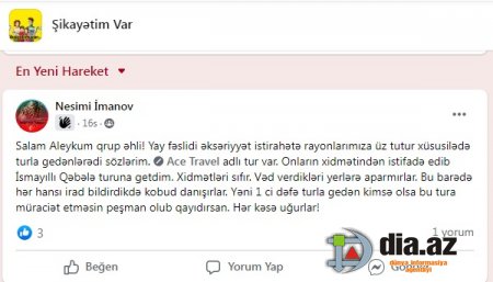 `ACE Travel`in ACI DİLİ və SIFIR XİDMƏTİ... `ACE Travel`in ACI DİLİ və SIFIR XİDMƏTİ...