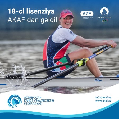Azərbaycan Kaneo və Avarçəkmə Federasiyası Paris-2024 Yay Olimpiya oyunlarına lisenziya qazandı Azərbaycan Kaneo və Avarçəkmə Federasiyası Paris-2024 Yay Olimpiya oyunlarına lisenziya qazandı