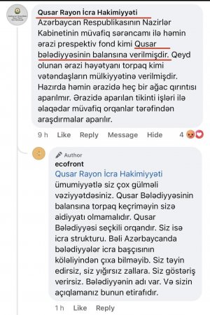 Qusardakı özbaşınalığa görə nazir sorğu-sual ediləcək? Qusardakı özbaşınalığa görə nazir sorğu-sual ediləcək?