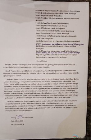 “Masazır Bələdiyyəsinin qarşısında özümü yandıracam ” “Masazır Bələdiyyəsinin qarşısında özümü yandıracam ”